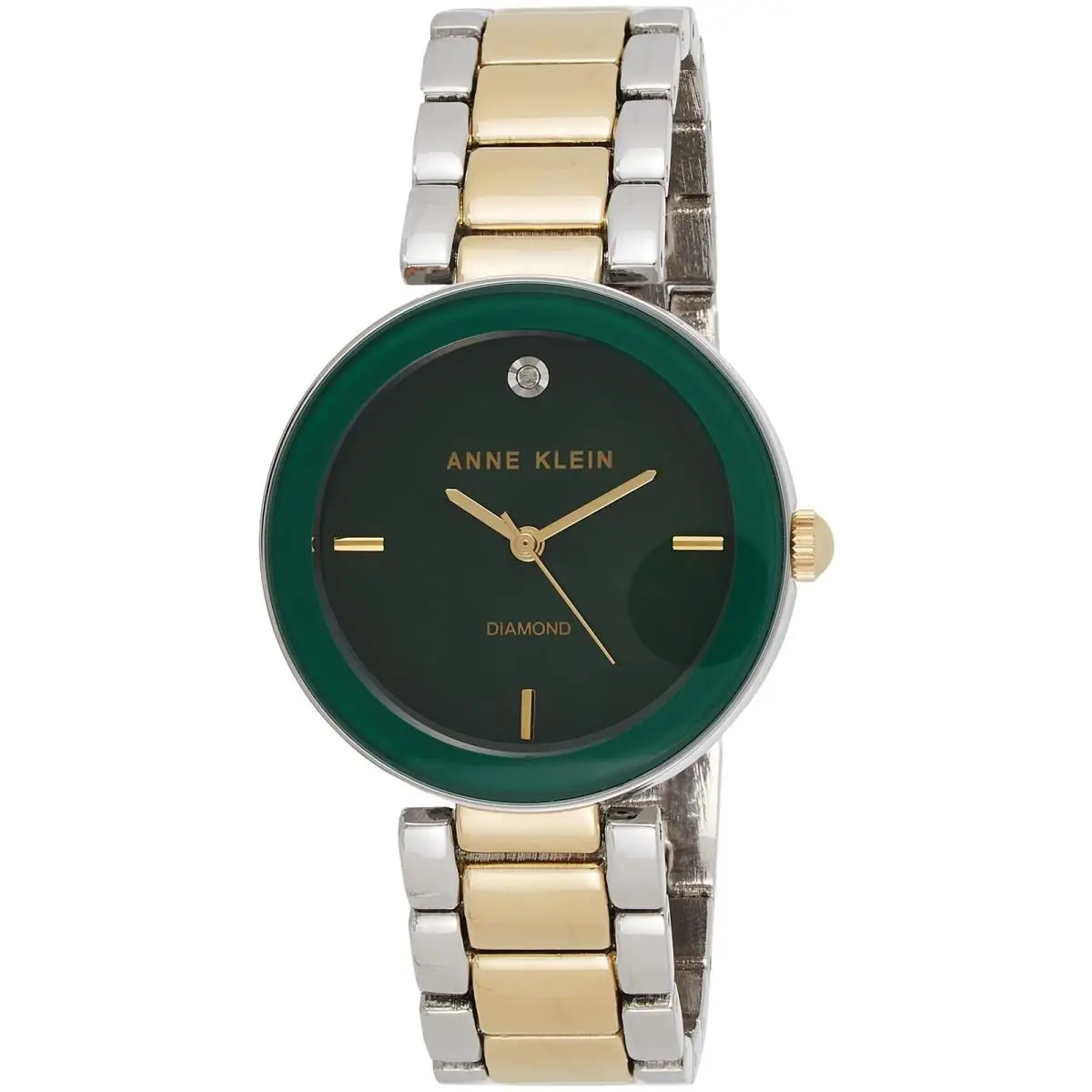 Anne Klein Dress Watch Model: AK/1363GNTT Two Tone Green Dial