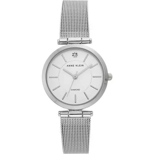Anne Klein Silver Bracelet Gray Dial Women`s Analog Wrist Watch AK-3565SVSV