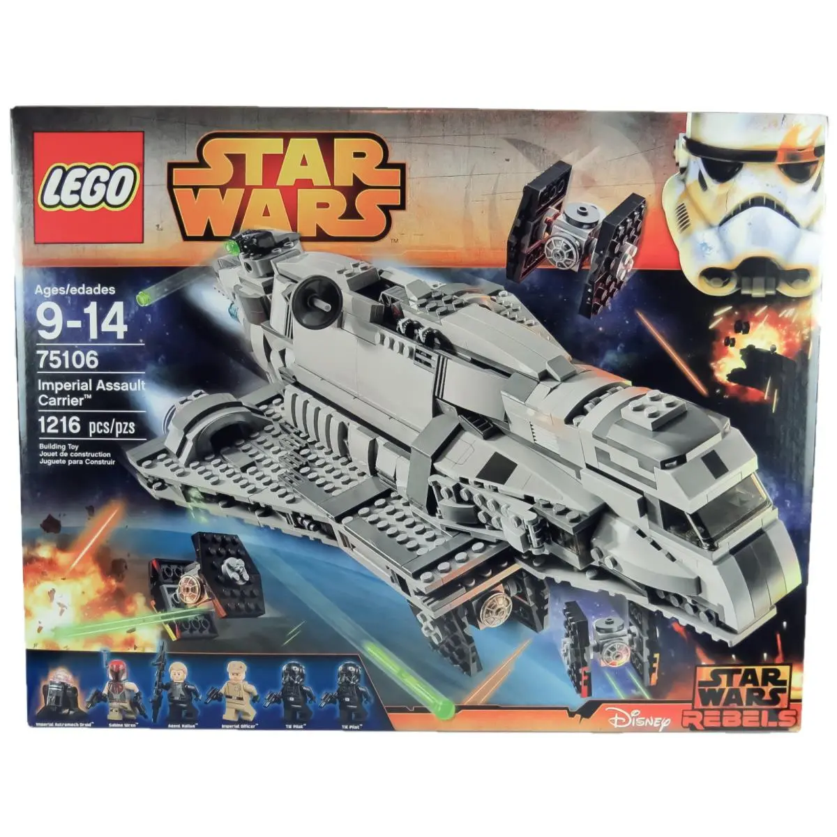 Lego Star Wars 75106 Imperial Assault Carrier 1216 Pcs 6 Minifigures