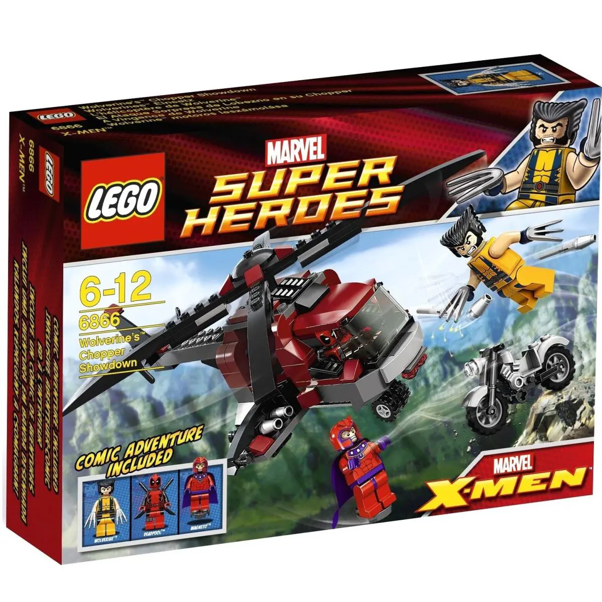 Lego Marvel Super Heroes X-men 6866 Wolverine`s Chopper Showdown