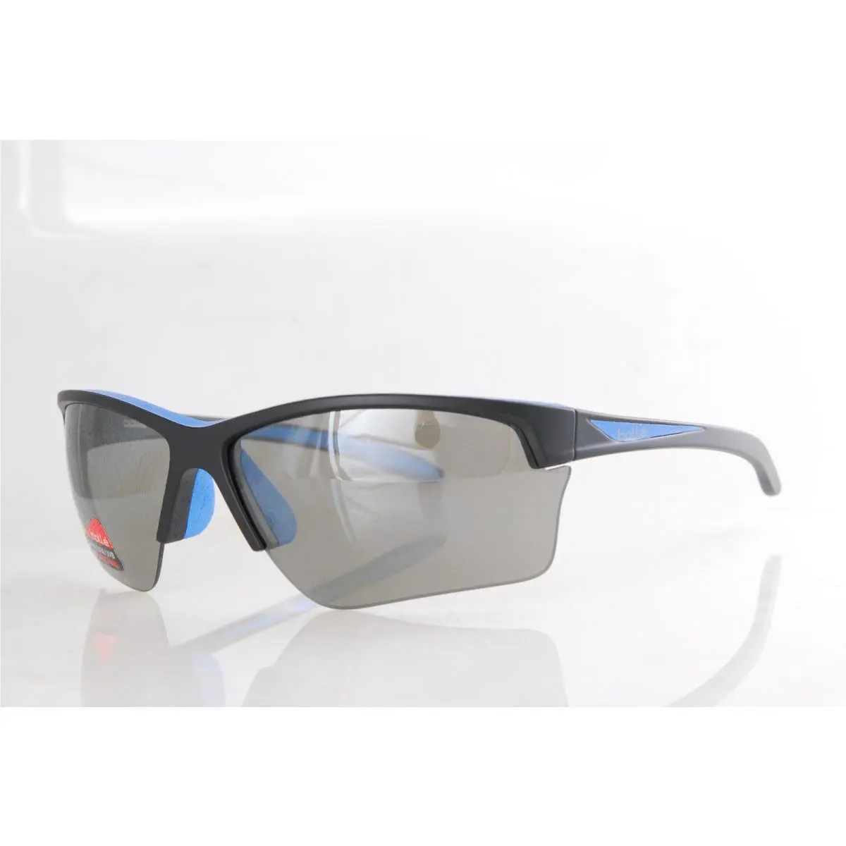 Bolle Flash Sunglasses Matte Black/blue Frame / Grey Lens Italy