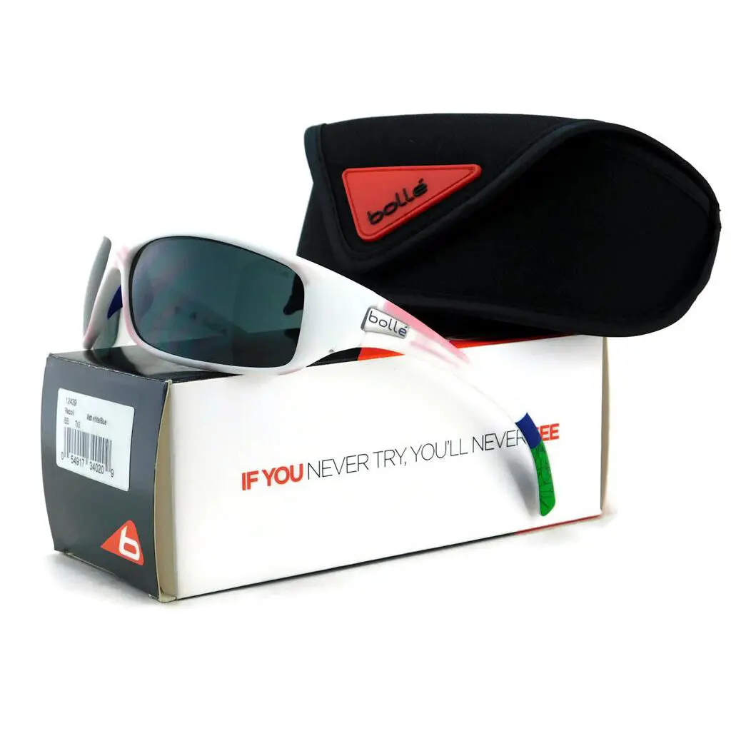 Recoil Sunglasses Matte White Blue / Tns True Neutral Smoke Lens by Bolle