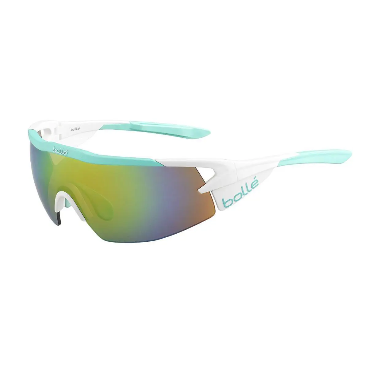 Aeromax Sunglasses - Matte White/mint /modulator Brown Emerald Oleo 12270 by Bolle