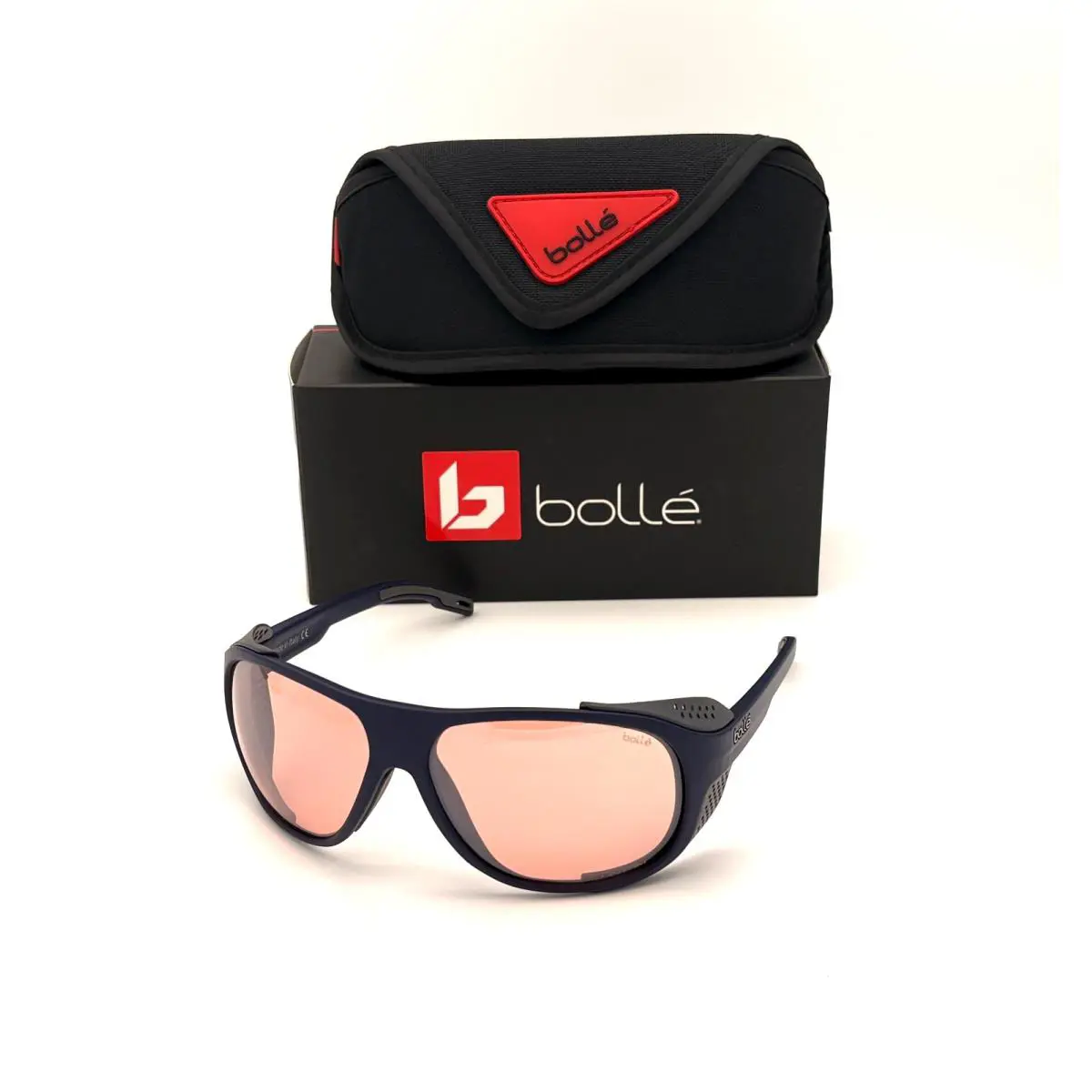Bolle Graphite Matte Navy / Phanton Vermillon Gun 63mm Sunglasses - Frame: Matte Navy, Lens: Phanton Vermillon Gun