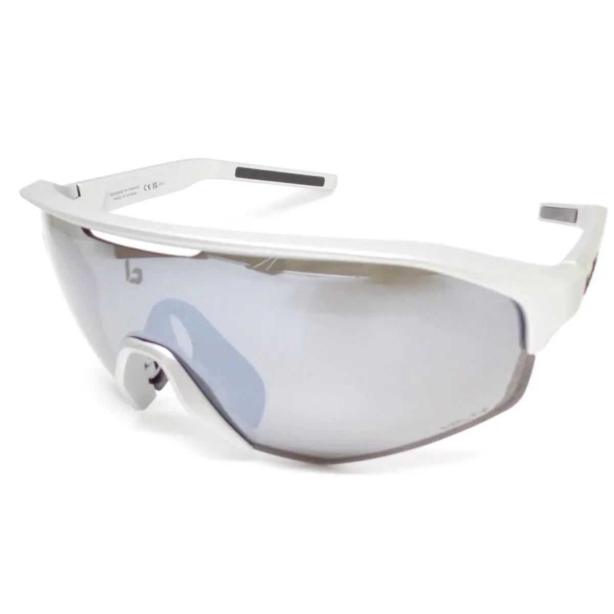 Bolle Lightshifter XL Matte Silver Cold White Polarized Sunglasses BS014003 - Frame: Silver Matte, Lens: Volt + Cold White Polarized