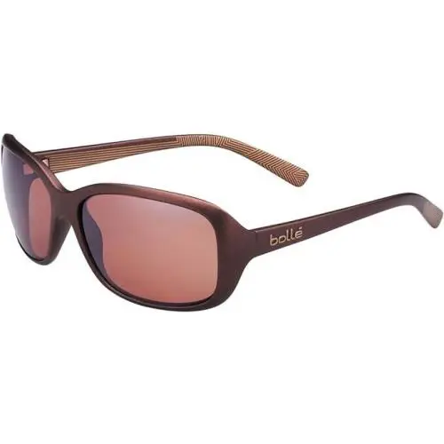 Bolle Women`s Molly Sunglasses Matte Chocolate/gold Frame Sandstone Gunmetal