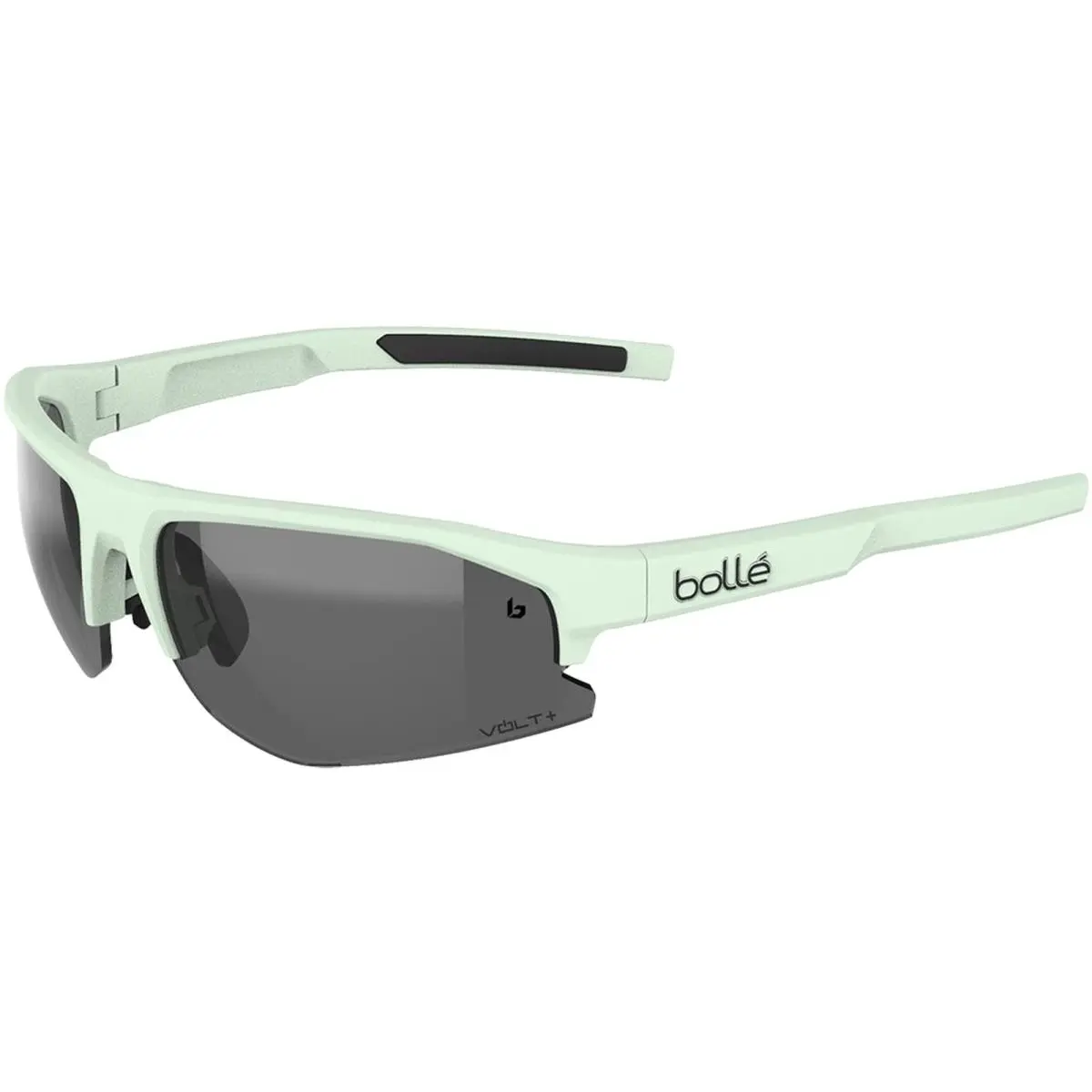 Bolle Bolt 2.0 S Polarized Volt+ Semi-rimless Wrap Sunglasses BS004008 Taiwan - Frame: Creator Green Matte, Lens: Volt+ Gunmetal Grey