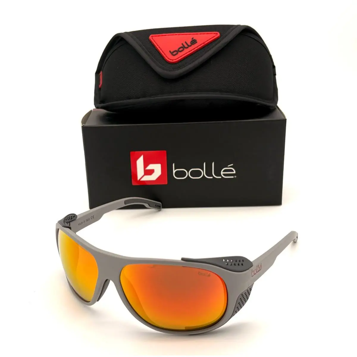 Bolle Graphite Matte Gray / HD Brown Fire Polarized 63mm Sunglasses