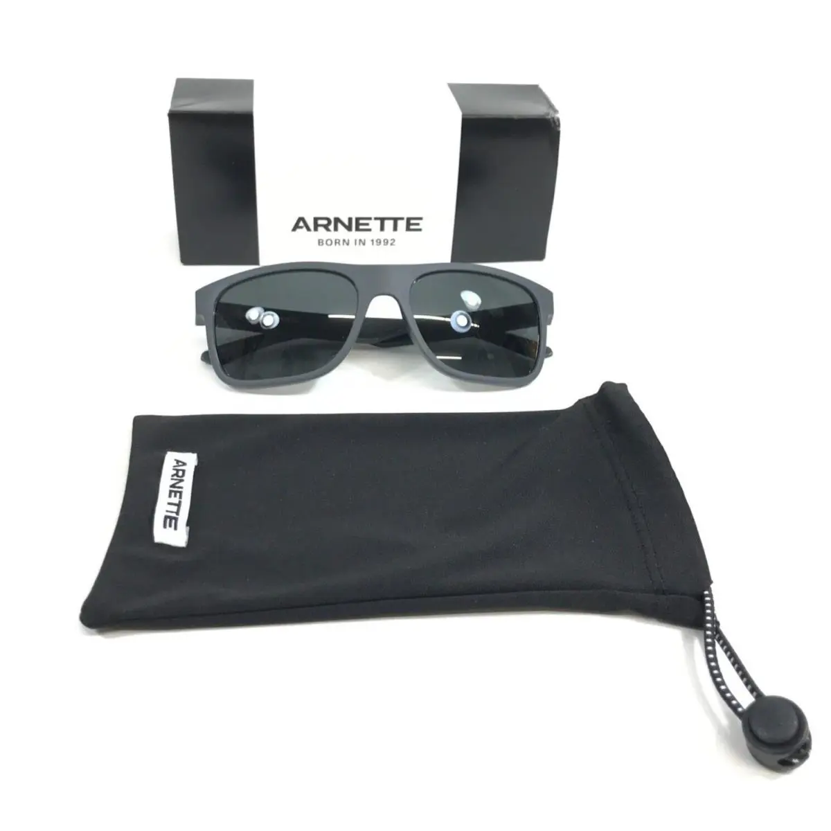 Arnette Sunglasses Khim AN4341 287087 Medium Grey Matte Shiny w Dark Grey Lenses
