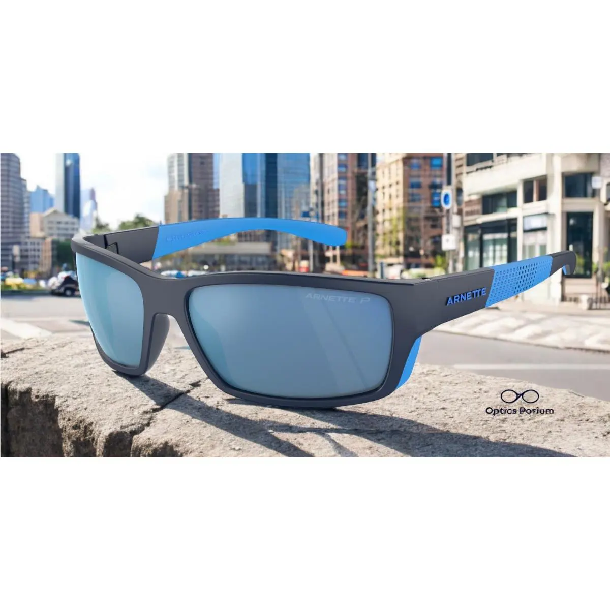 Arnette AN4336 275422 Frambuesa Blue Grey Mirror Polarized 61 Men`s Sunglasses