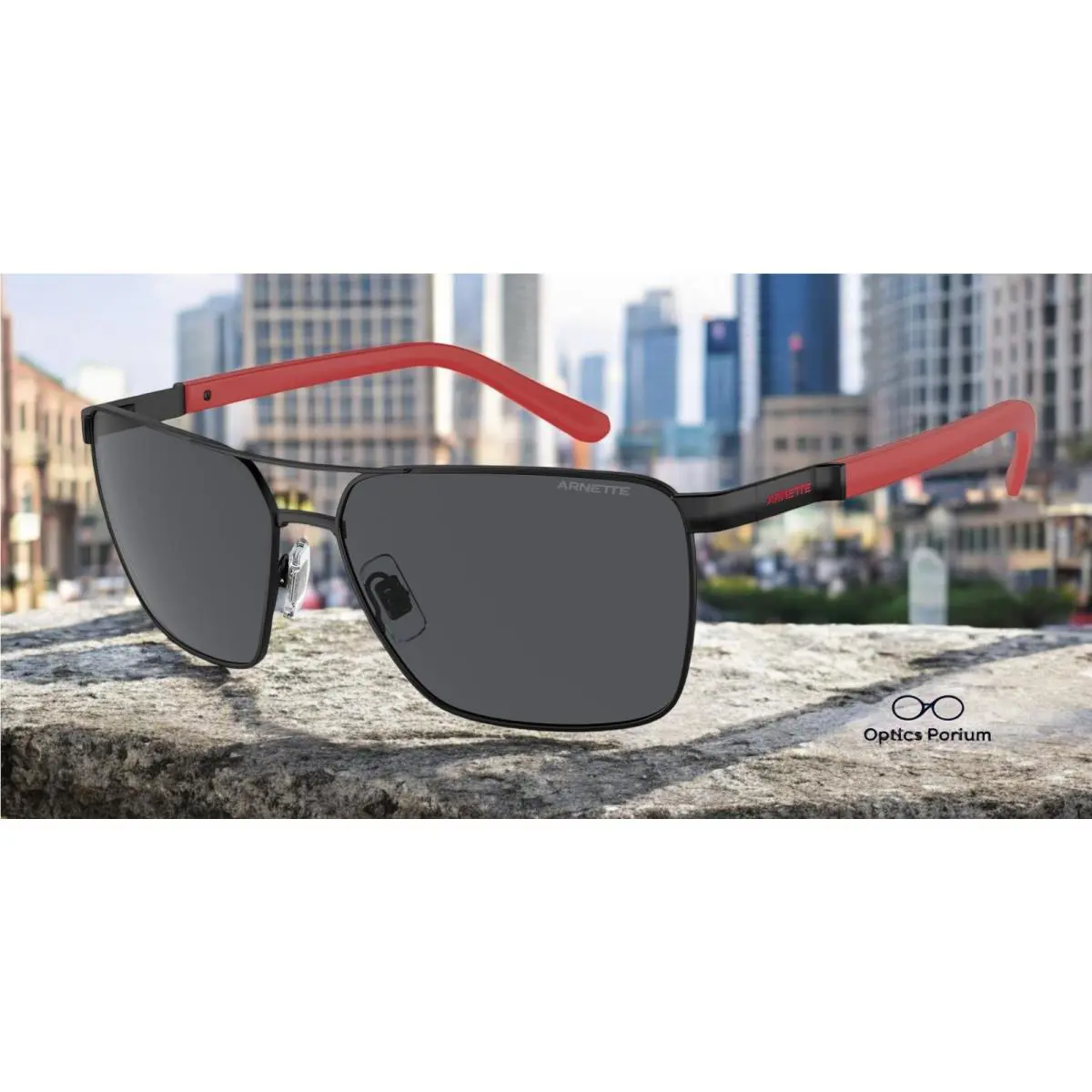 Arnette AN3091 737 87 Barracas Matte Black Dark Grey 61 mm Men`s Sunglasses