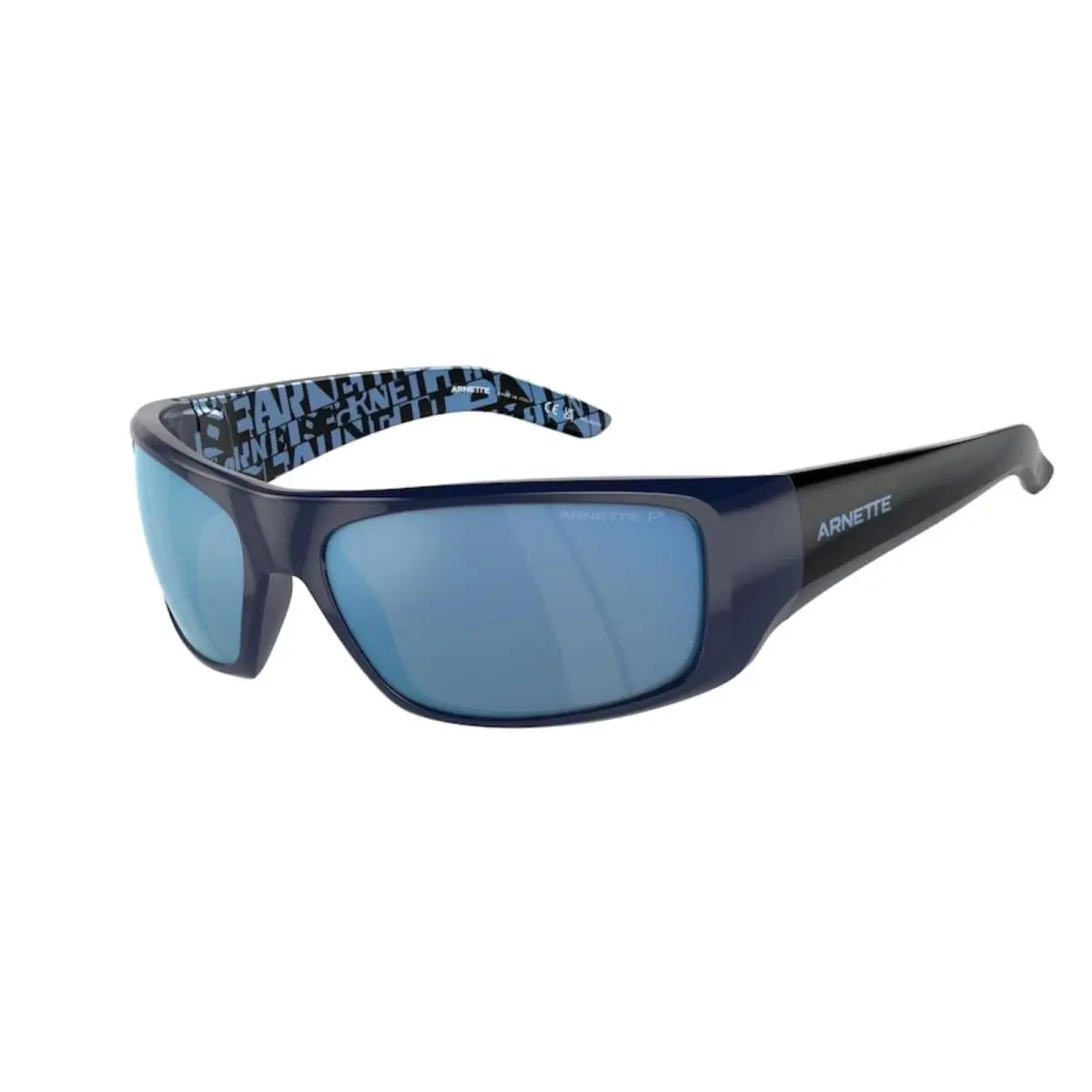 Mens AN4182 Hot Shot Rectangular Wrap Sunglasses Fuzzy Black/grey 62MM by Arnette