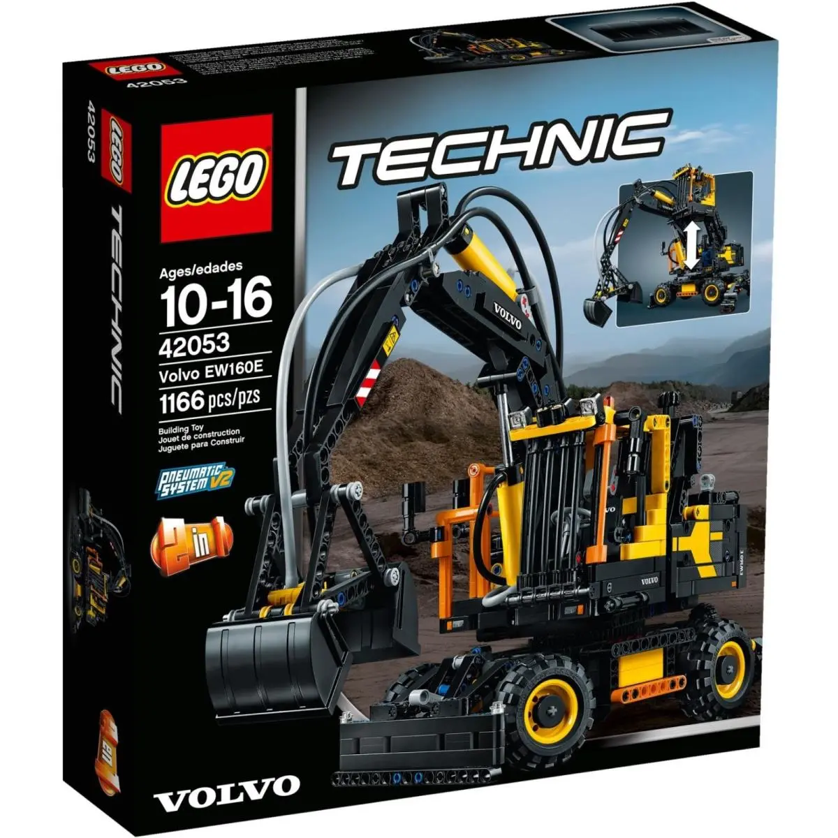 Lego 42053 Technic Volvo EW160E Building 2-in-1 Set Pneumatic System