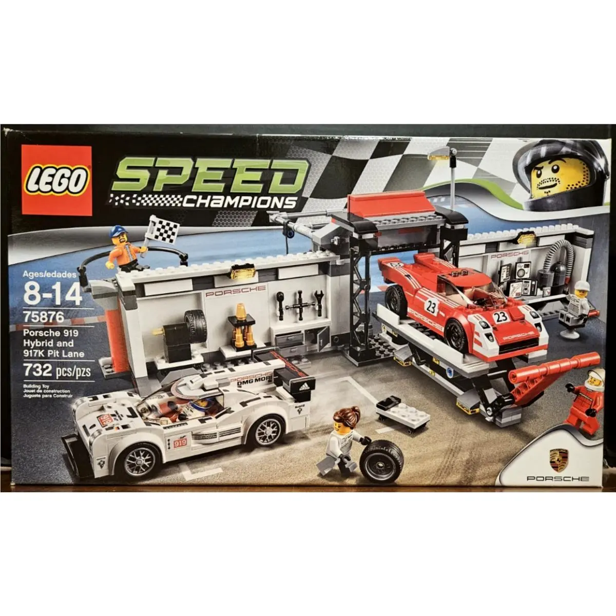 Lego Speed Champions Porsche 919 Hybrid and 917K Pit Lane 75876