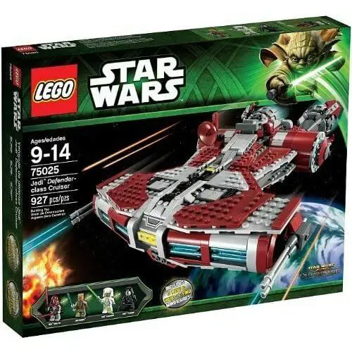 Lego 75025 Star Wars Jedi Defender Class Cruiser Retired Hard to Find Set