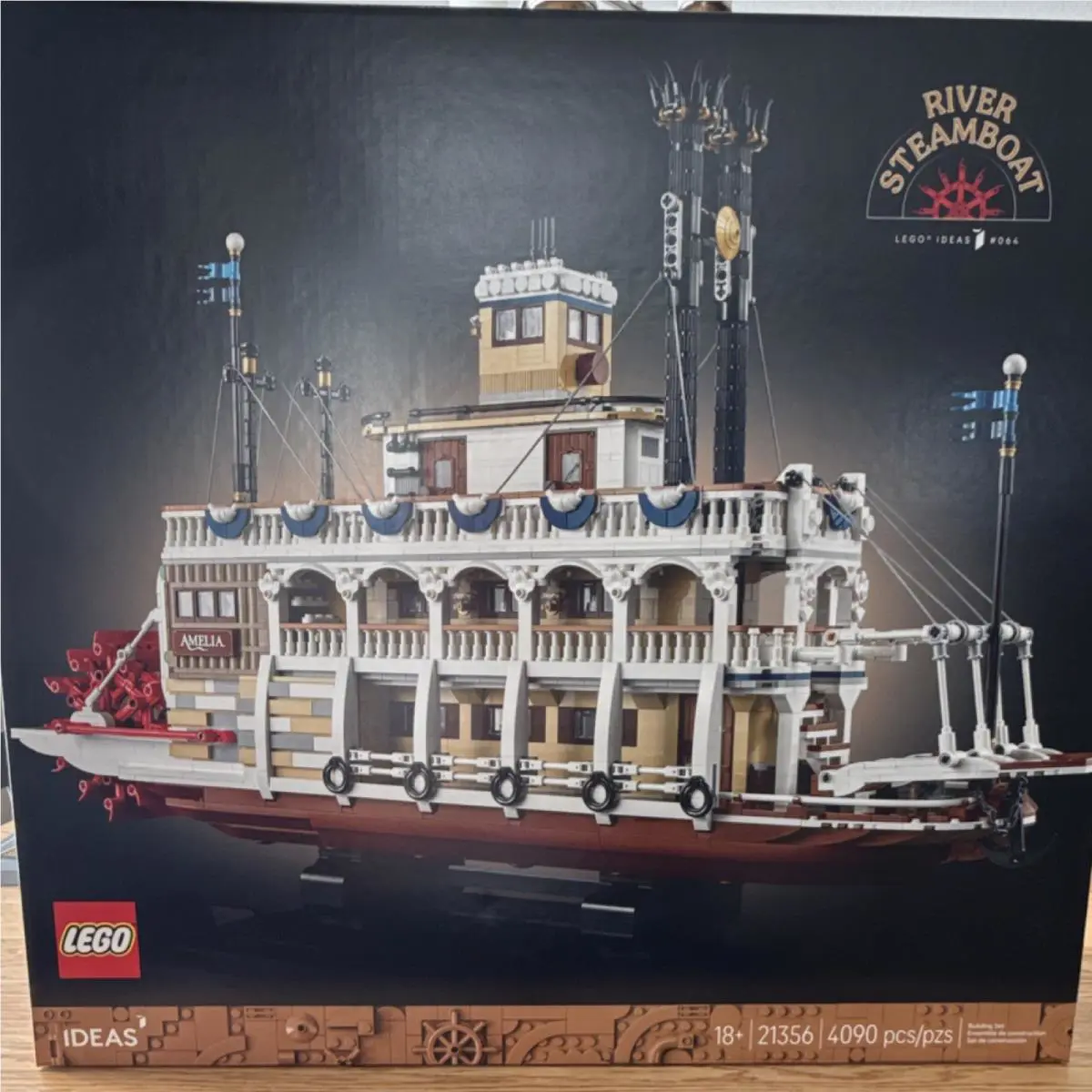 Lego River Steamboat 21356 Ideas 4090 Pcs Complete Set Boxed Vehicles