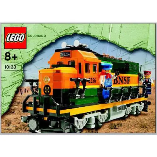Lego Burlington Northern Santa Fe Bnsf GP-38 Locomotive 10133 Train Set