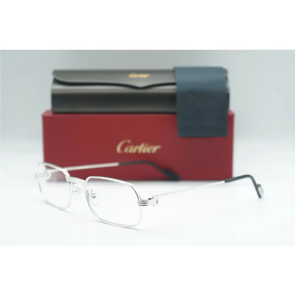 Cartier CT0556O 002 Silver Eyeglasses Frames 55-20