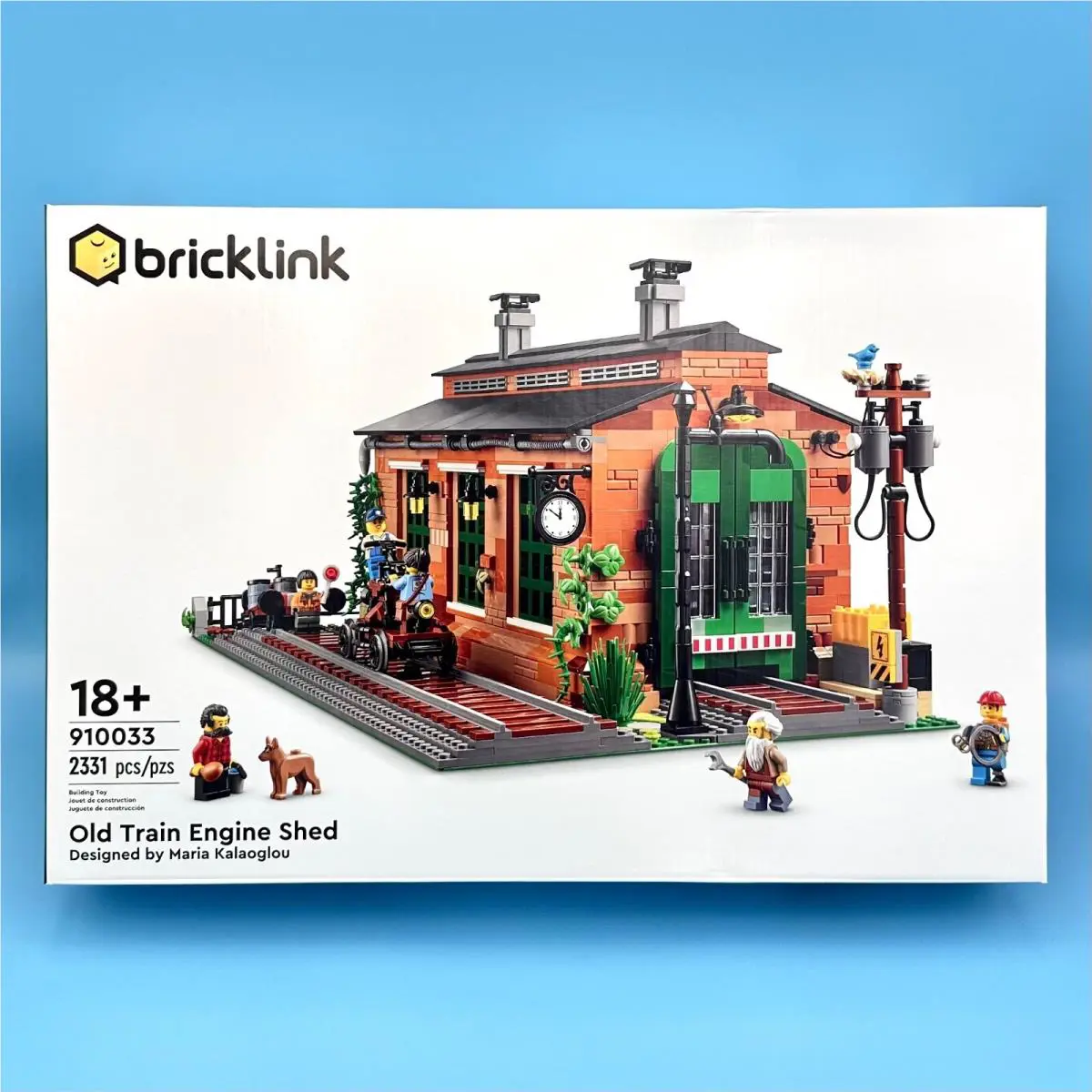 Lego Bricklink Designer Program Old Train Engine Shed 910033 6 Minifigures