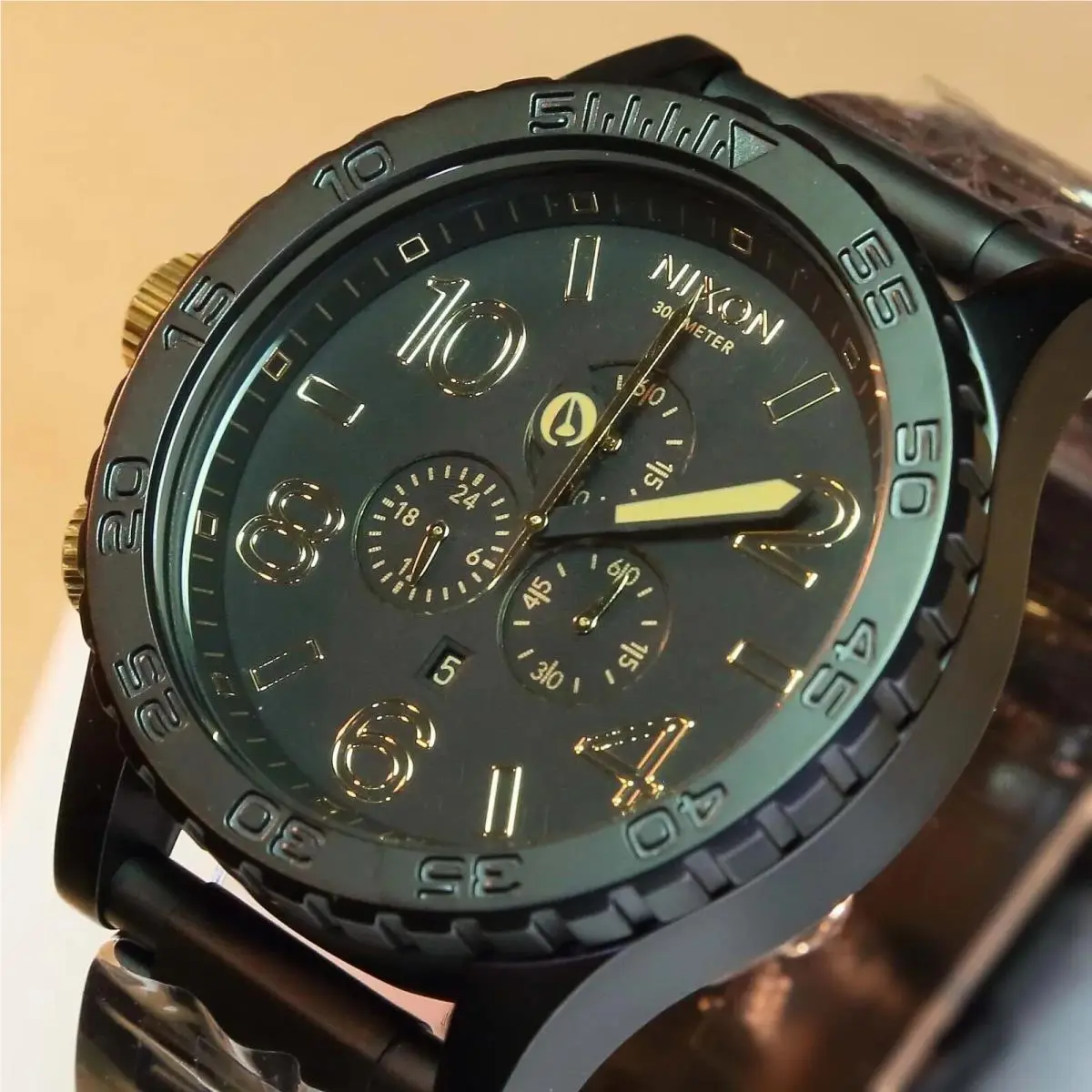 Watch 51-30 Chrono Black Gold A0831041 Mens Womens Gift Nice by Nixon