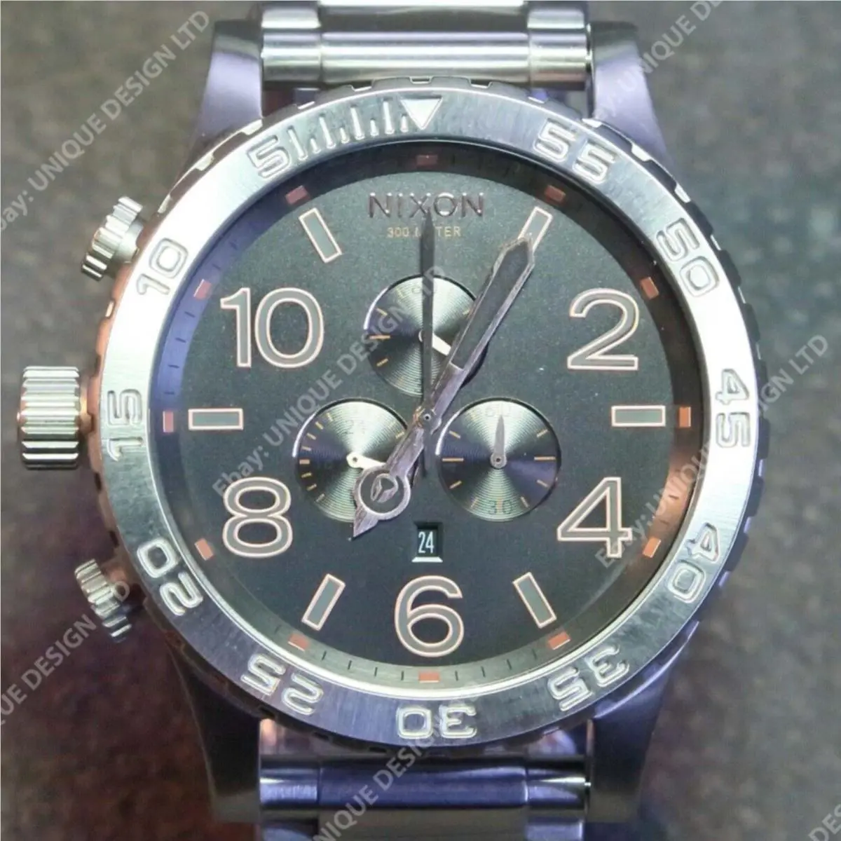 US Nixon 51-30 Chrono Gray Rose Men`s Watch A083-2064 Gift