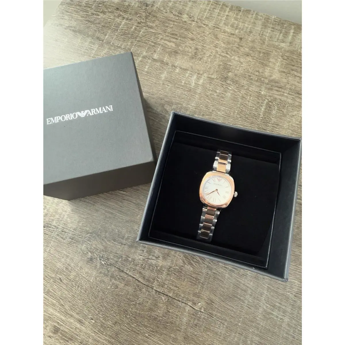 Emporio Armani Women`s Two-hand Two-tone Steel Watch AR1952