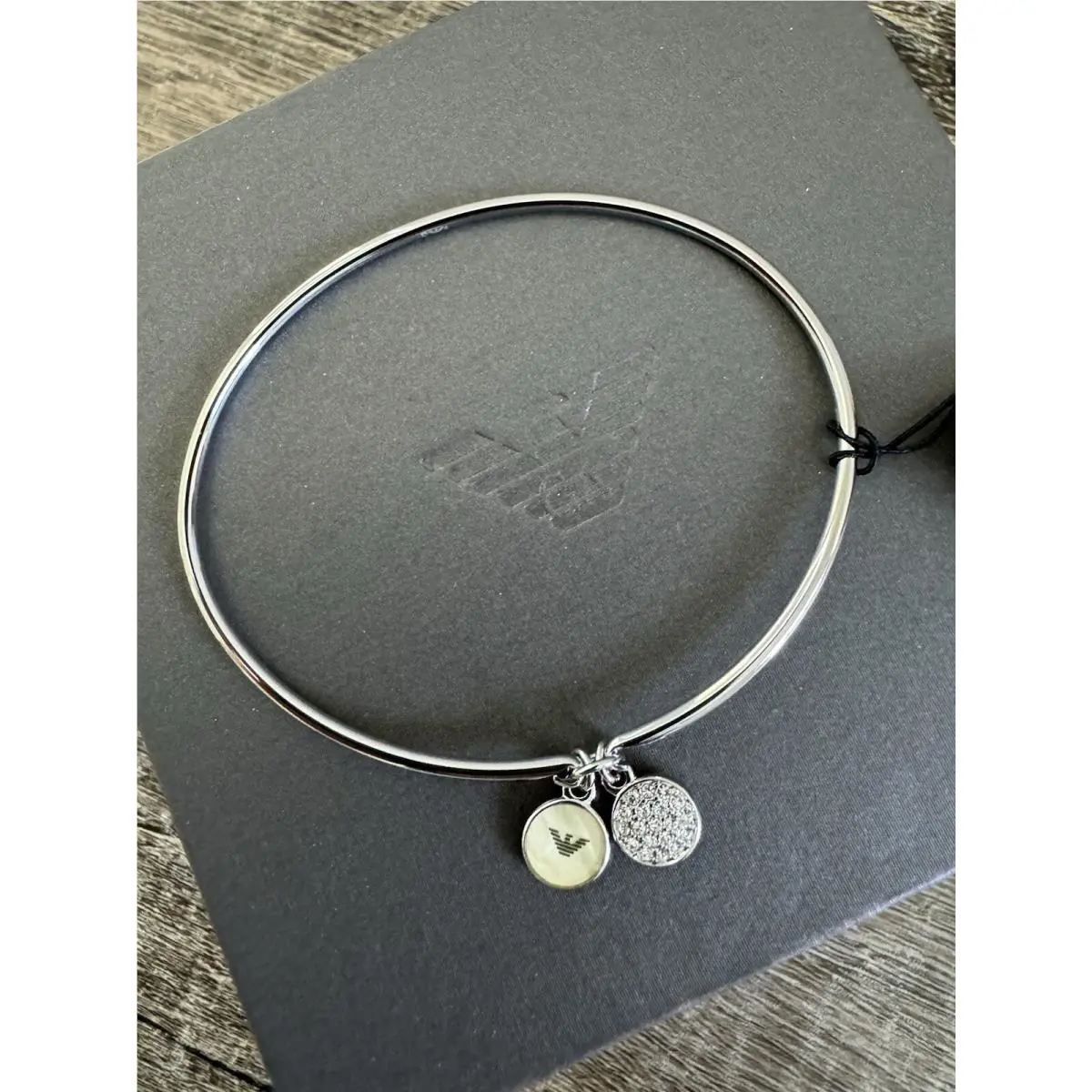 Emporio Armani Ladies Bangle-EGS2153040 with Swarovski Crystal