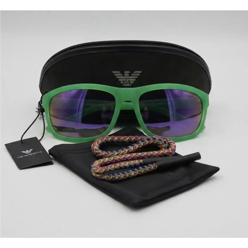 EA4183U 52844V 64-18-125 2N Matte Opal Green Sunglasses by Emporio Armani