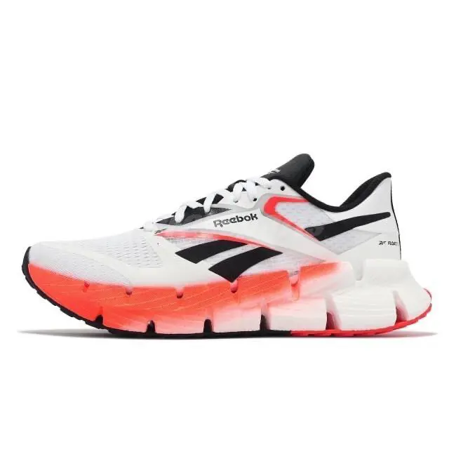 Men Reebok Floatzig 1 Running Shoes Sneakers White Black Orange Flare 100206596 - White