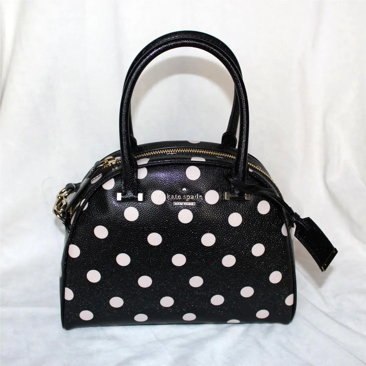 Kate Spade Cedar Street Dot Small Pearl Tote Handbag Black/deco Beige PXRU5292