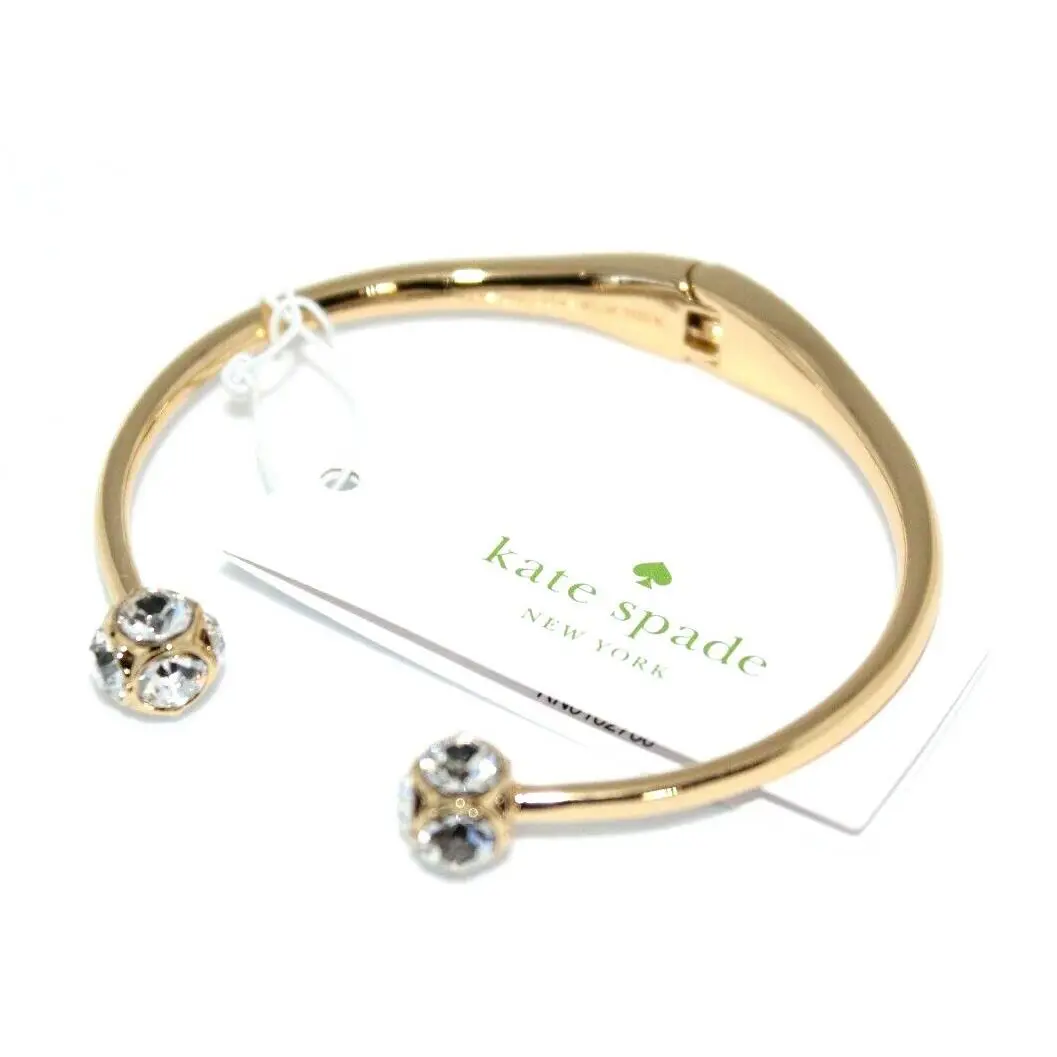 New Kate Spade 2016 Lady Marmalade Diamond Hardware Bracelet Gold Tone