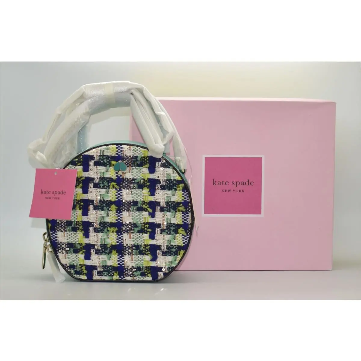 F0 Kate Spade New York Andi Leather Tweed Mini Chain Canteen Bag