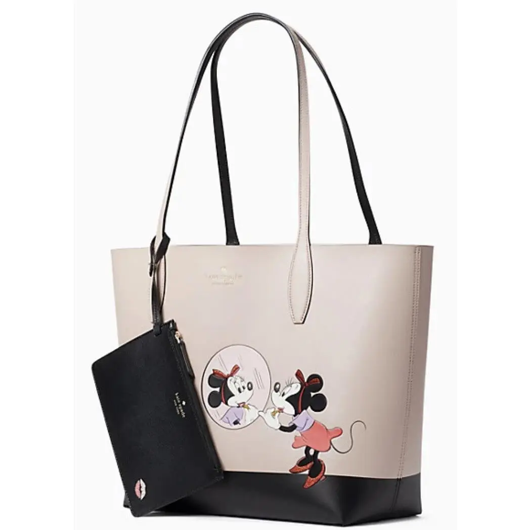 Kate Spade New York x Minnie Mouse Large Reversible Tote in Pale Vellum Multi