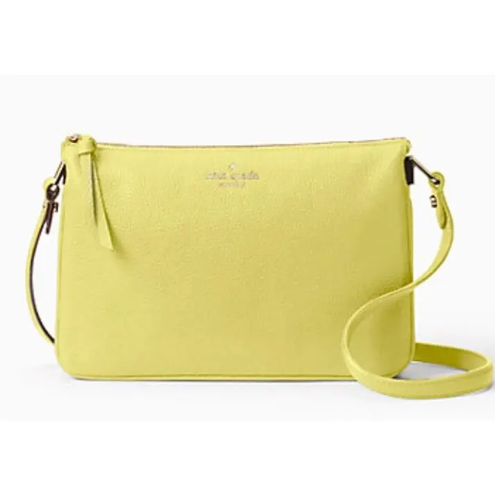 Kate Spade Crossbody Leather Yellow Shoulderbag Purse Handbag Mulberry Street
