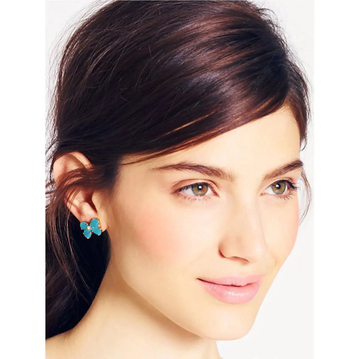 Garden Path Butterfly Stud Earrings Aqua Green Crystals Moth by Kate Spade