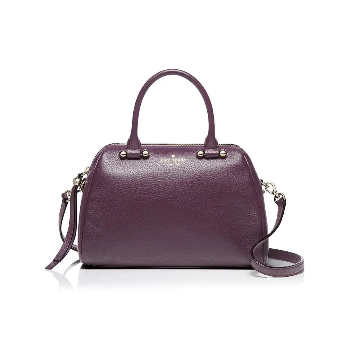 Kate Spade New York Charles Street Mini Brantley Leather Bag Soft Aubergine