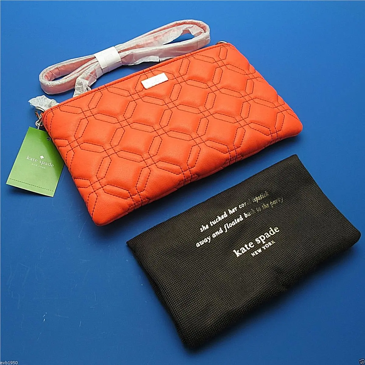 Kate Spade Astor Court Quilted Leather Xbody Shoulder Bag Coral
