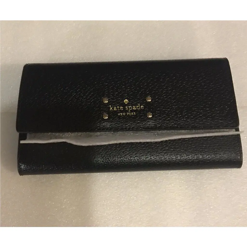 Kate Spade Wright Place Winni Leather Crossbody Clutch Black New