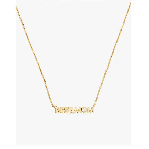 Kate Spade Best Mom Pendant Gold-plated Cubic Zirconia Necklace