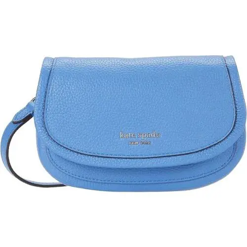 New York Roulette Small Flap Crossbody Bag Deep Cornflower Blue by Kate Spade