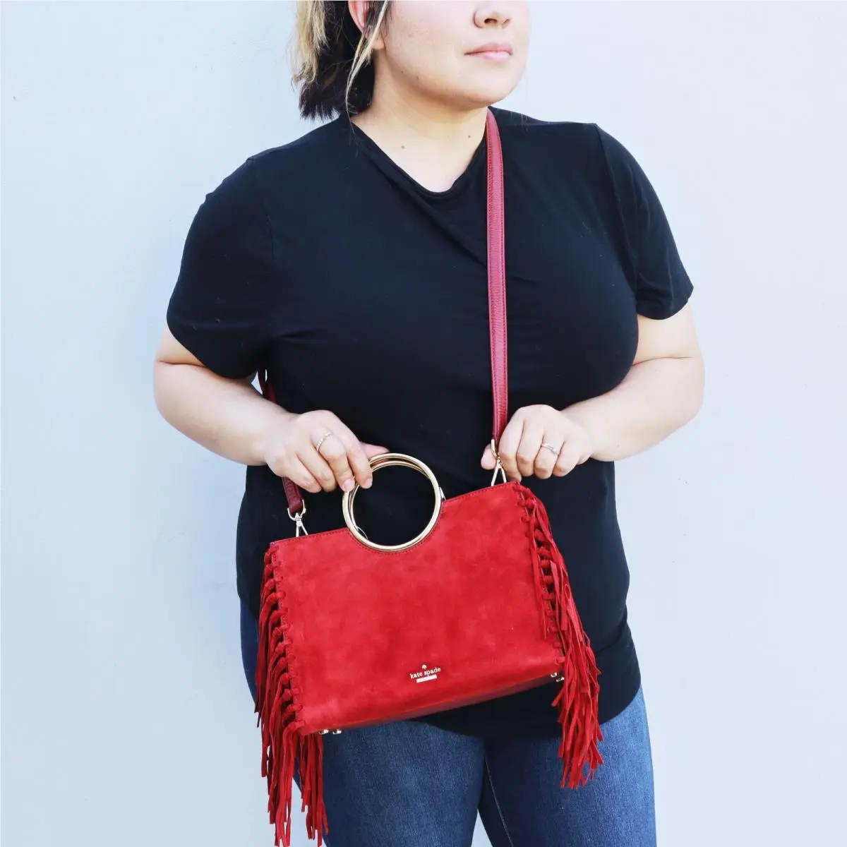 Kate Spade White Rock Road Suede Sam Bag in Sienna
