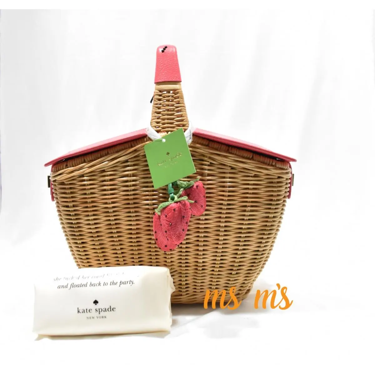 Kate Spade Picnic Perfect 3d Wicker Picnic Basket Bag