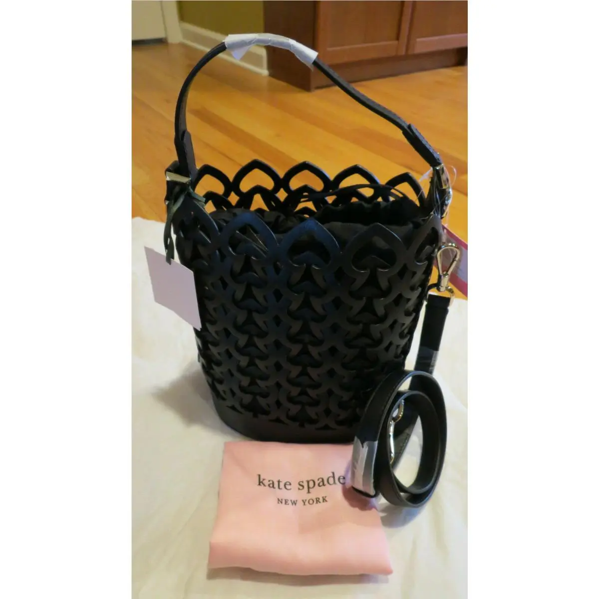 Kate Spade Dorie Small Bucket Bag Black Leather Satchel Xbody