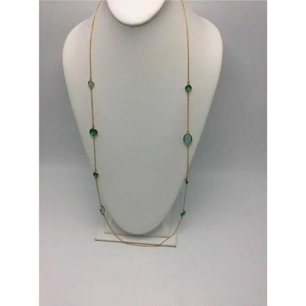 Kate Spade Here Comes Sun Blue Floral Drop Necklace S63