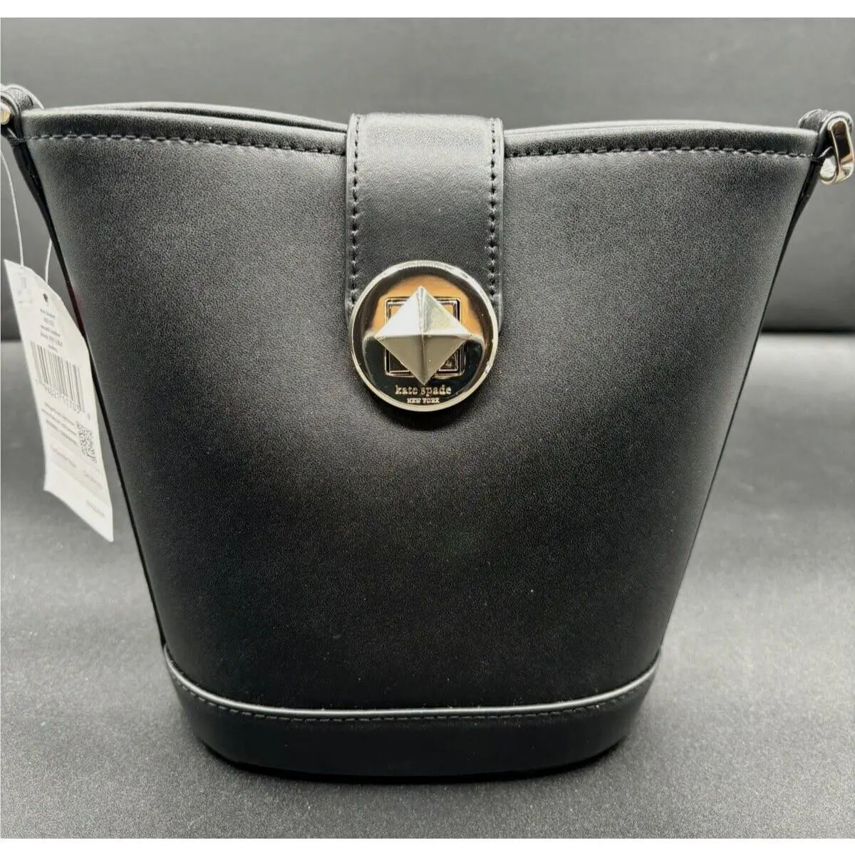 Kate Spade Black Audrey Mini Bucket Crossbody Bag Leather K8103 New