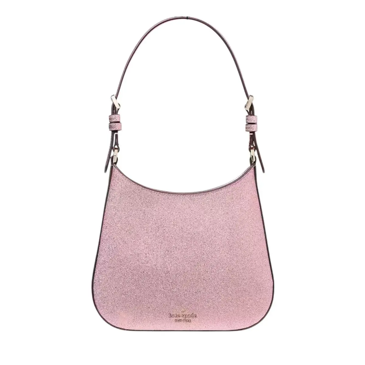 Kate Spade Shoulder Bag Pink Glimmer Glitter Sparkly Classy Beautiful - Pink, Exterior: Pink Glitter