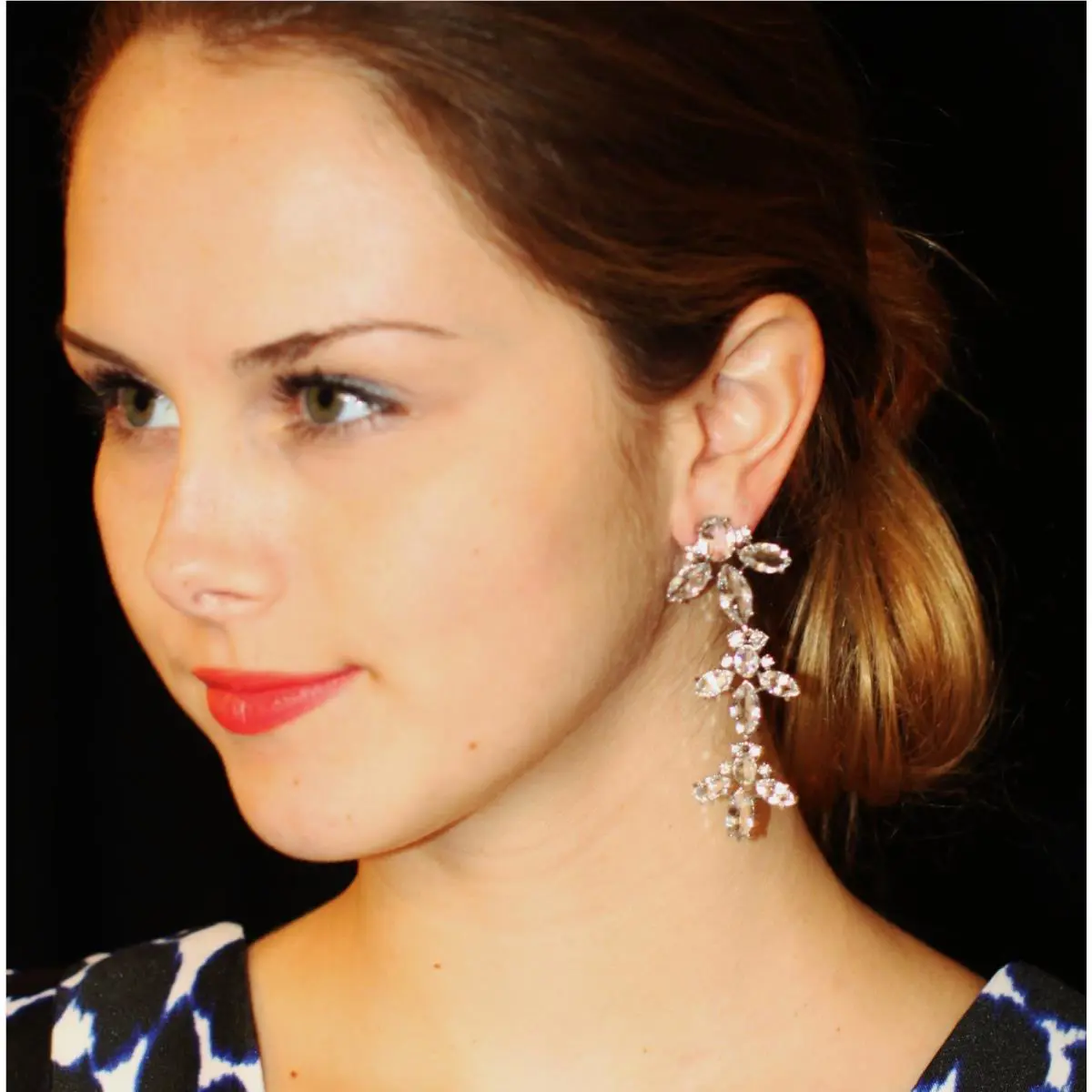 Kate Spade Ice Queen Chandelier Earrings Silver Crystal David Alexandre Ring