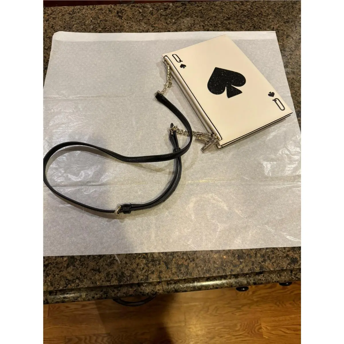 Kate Spade New York Lucky Draw Card Leather Crossbody