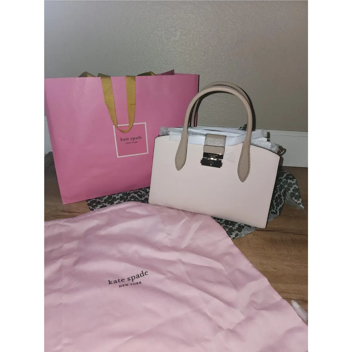 Kate Spade Voyage Medium Satchel Pale Pink + Dust Bag + Paper + Bag