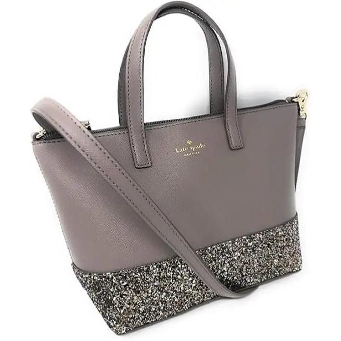 New York Ina Greta Court Glitter Crossbody Bag Top Handle City Scape by Kate Spade